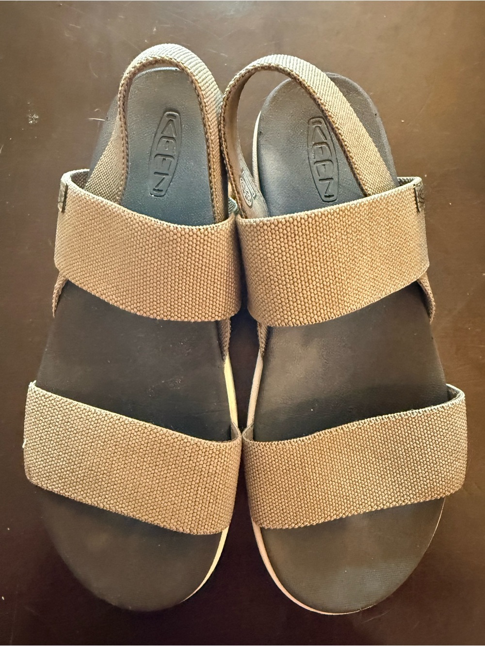 Keen Women Tan Strappy Slide Sandals